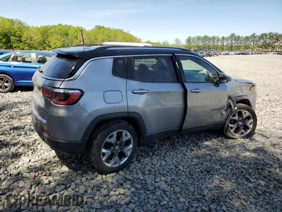2020 Jeep Compass Limited with VIN 3C4NJDCBXLT155752, listed as a Copart auction lot 55040775 with 135,605 mi miles and Salvage title. Bid and sale history available at DreamBid. Image 3.