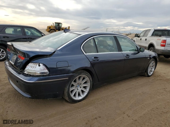 2004 BMW 7 Series 745Li with VIN WBAGN63404DS45748, listed as a Copart auction lot 85823944 with 122,379 mi miles and Salvage Title. Bid and sale history available at carsss.com. Image 3.