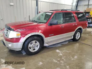 2007 Ford Expedition Eddie Bauer z VIN 1FMFU18507LA29605, wystawiony jako Copart lot #86929884 z przebiegiem 177 709 mil mil oraz Czysty tytuł • Clean title. Historia ofert i sprzedaży dostępna na DreamBid. Obrazek 1.