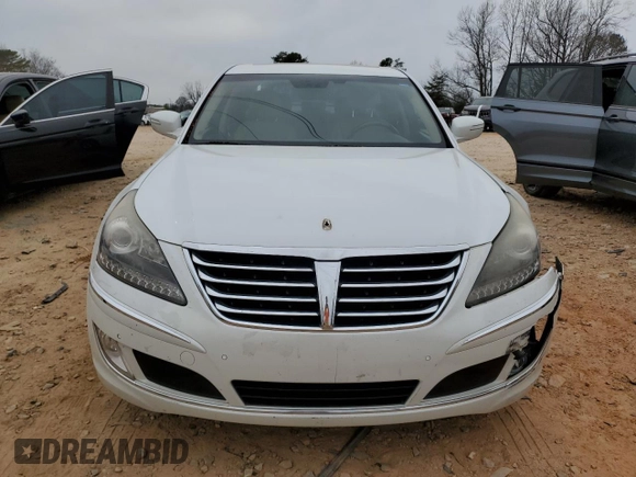 2011 Hyundai Equus Signature with VIN KMHGH4JF7BU038933, listed as a Copart auction lot 48356535 with 184,379 mi miles and Salvage title. Bid and sale history available at DreamBid. Image 5.