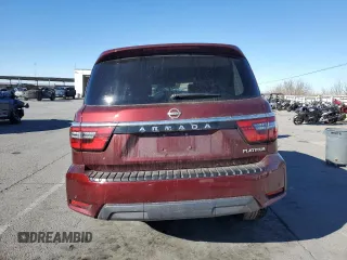 2023 Nissan Armada Platinum with VIN JN8AY2DA3P9402830, listed as a Copart auction lot 88524215 with 19,561 mi miles and Salvage Title. Bid and sale history available at carsss.com. Image 6.