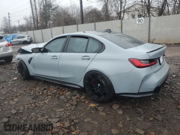 2021 BMW M3 with VIN WBS53AY07MFL51653, listed as a Copart auction lot 42637685 with 0 mi miles and Salvage Title. Bid and sale history available at carsss.com. Image 2.