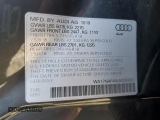 2020 Audi allroad A4 Premium with VIN WA17NAF46LA025820, listed as a Copart auction lot 42178183 with Not Provided miles and . Bid and sale history available at DreamBid. Image 14.