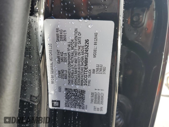 2021 Chevrolet Colorado 4WD Z71 z VIN 1GCGTDEN8M1245226, wystawiony jako Copart lot #56675715 z przebiegiem 33 127 mil mil oraz Szkoda całkowita • Salvage title. Historia ofert i sprzedaży dostępna na DreamBid. Obrazek 12.