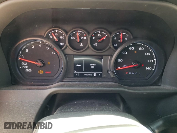 2023 Chevrolet Silverado 1500 Work Truck with VIN 3GCNAAEK1PG351461, listed as a Copart auction lot 55616505 with 149,071 mi miles and Clean Title. Bid and sale history available at DreamBid. Image 9.