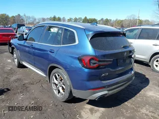 2022 BMW X3 xDrive30i with VIN 5UX53DP08N9K21325, listed as a IAAI auction lot 41690149 with 34,492 mi miles and . Bid and sale history available at DreamBid. Image 3.