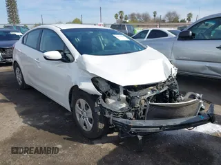 2017 Kia Forte LX with VIN 3KPFK4A74HE058767, listed as a IAAI auction lot 41671106 with 41,231 mi miles. Bid and sale history available at carsss.com. Image 1.
