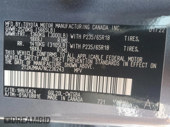 2022 Lexus RX with VIN 2T2AZMAA7NC236243, listed as a Copart auction lot 74612924 with 30,442 mi miles and Salvage Title. Bid and sale history available at carsss.com. Image 13.