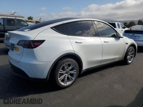 2024 Tesla Model Y Long Range with VIN 7SAYGDEE1RF025842, listed as a Copart auction lot 56226065 with Not provided miles and Non repairable. Bid and sale history available at DreamBid. Image 3.
