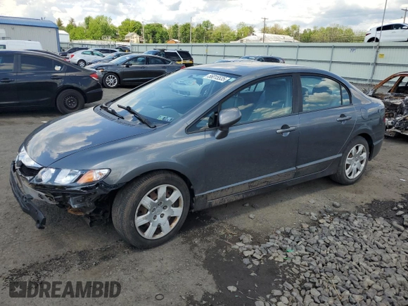 2011 Honda Civic LX with VIN 19XFA1F53BE036467, listed as a Copart auction lot 56015535 with Not Provided miles and Salvage Title. Bid and sale history available at DreamBid. Image 1.