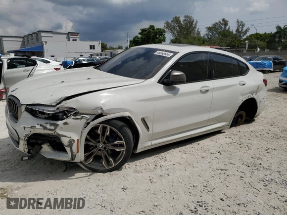 2020 BMW X4 M40i with VIN 5UX2V5C07L9B55214, listed as a Copart auction lot 49868665 with 46,287 mi miles and Salvage Title. Bid and sale history available at carsss.com. Image 1.