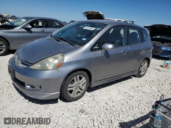 2007 Honda Fit Sport with VIN JHMGD38637S041653, listed as a Copart auction lot 48224085 with 121,493 mi miles and Salvage Title. Bid and sale history available at carsss.com. Image 1.