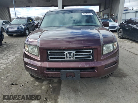 2007 Honda Ridgeline RTL z VIN 2HJYK16547H527465, wystawiony jako Copart lot #47943765 z przebiegiem 205 927 mil mil oraz Tytuł czysty. Historia ofert i sprzedaży dostępna na DreamBid. Obrazek 5.