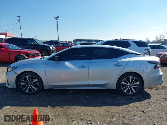 2020 Nissan Maxima S with VIN 1N4AA6BV2LC386328, listed as a IAAI auction lot 41537219 with 55,320 mi miles and . Bid and sale history available at DreamBid. Image 14.