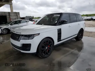2018 Land Rover Range Rover with VIN SALGR2RV5JA503073, listed as a Copart auction lot 38466314 with 74,366 mi miles and . Bid and sale history available at DreamBid. Image 1.