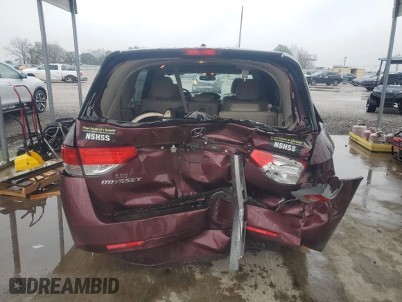 2016 Honda Odyssey EX-L with VIN 5FNRL5H65GB045564, listed as a Copart auction lot 46044735 with 322,541 mi miles and Salvage Title. Bid and sale history available at DreamBid. Image 6.