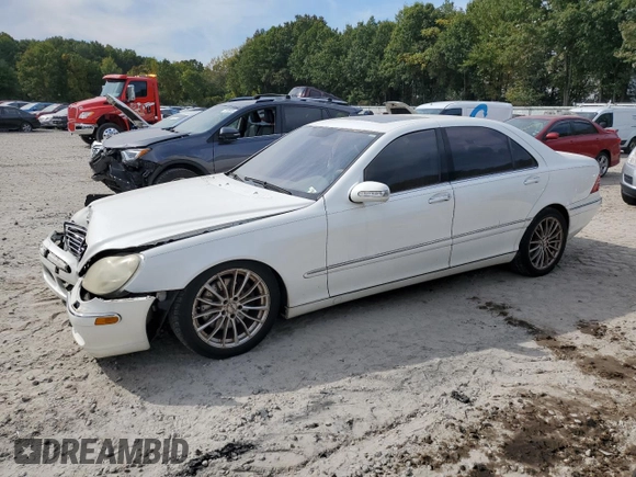 2004 Mercedes-Benz S-Class 4.3L with VIN WDBNG83J14A423074, listed as a Copart auction lot 74586584 with 0 mi miles and Clean Title. Bid and sale history available at carsss.com. Image 1.