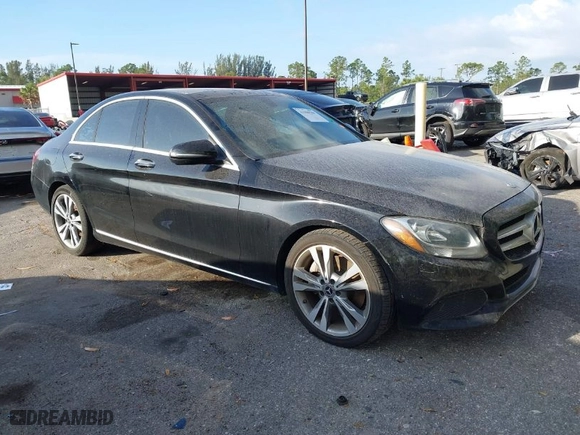 2018 Mercedes-Benz C-Class C 300 with VIN WDDWF4JB7JR312934, listed as a IAAI auction lot 41590598 with 94,088 mi miles. Bid and sale history available at carsss.com. Image 1.