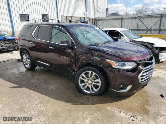 2021 Chevrolet Traverse High Country with VIN 1GNEVNKW7MJ252339, listed as a Copart auction lot 47256785 with 70,788 mi miles and Salvage Title. Bid and sale history available at carsss.com. Image 4.