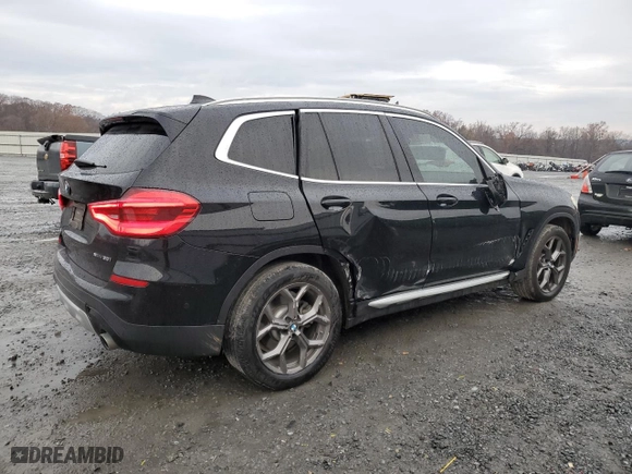 2020 BMW X3 sDrive30i with VIN 5UXTY3C02L9C90407, listed as a Copart auction lot 82840674 with 111,679 mi miles and Salvage Title. Bid and sale history available at carsss.com. Image 3.