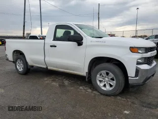 2019 Chevrolet Silverado 1500 Work Truck with VIN 3GCNWAEFXKG193103, listed as a Copart auction lot 50918245 with 53,995 mi miles and Salvage Title. Bid and sale history available at DreamBid. Image 4.