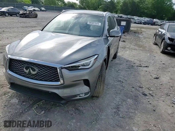 2019 Infiniti QX50 Essential with VIN 3PCAJ5M38KF128199, listed as a Copart auction lot 56587525 with 58,392 mi miles and Salvage title. Bid and sale history available at DreamBid. Image 15.