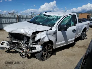 2020 Ford F-150 XL with VIN 1FTEX1EPXLKE74186, listed as a Copart auction lot 51532345 with 80,402 mi miles and Non repairable. Bid and sale history available at DreamBid. Image 1.