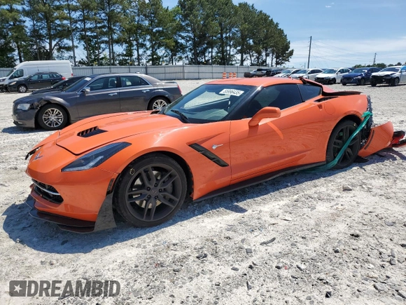 2019 Chevrolet Corvette Z51 1LT with VIN 1G1YH2D79K5115418, listed as a Copart auction lot 55996435 with Not provided miles and Salvage title. Bid and sale history available at DreamBid. Image 1.