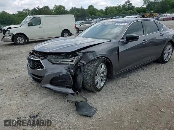 2022 Acura TLX Technology with VIN 19UUB5F45NA002431, listed as a Copart auction lot 63134745 with 41,316 mi miles and Salvage title. Bid and sale history available at DreamBid. Image 13.