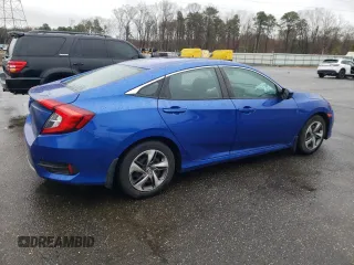 2020 Honda Civic LX with VIN 19XFC2F69LE216160, listed as a Copart auction lot 51995595 with 62,566 mi miles and Salvage Title. Bid and sale history available at DreamBid. Image 3.