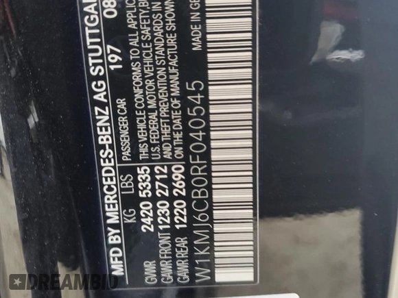 2024 Mercedes-Benz CLE 53 AMG z VIN W1KMJ6CB0RF040545, wystawiony jako Copart lot #44605135 z przebiegiem 466 mil mil oraz Szkoda całkowita • Salvage title. Historia ofert i sprzedaży dostępna na DreamBid. Obrazek 13.
