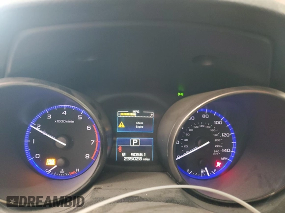 2016 Subaru Outback Premium with VIN 4S4BSACC4G3328332, listed as a Copart auction lot 53260215 with 235,028 mi miles and Non repairable. Bid and sale history available at DreamBid. Image 9.