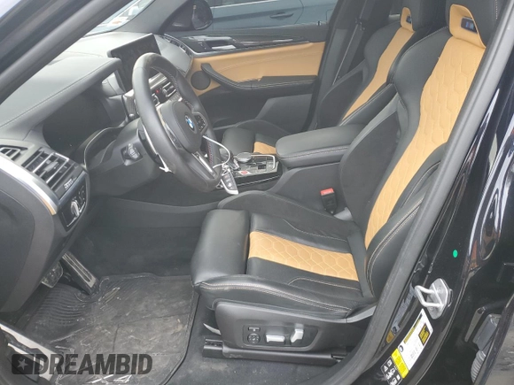 2023 BMW X4 M with VIN 5YM23EC03P9S24918, listed as a Copart auction lot 45127705 with 9,817 mi miles and Salvage Title. Bid and sale history available at carsss.com. Image 7.