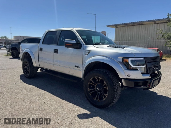 2014 Ford F-150 SVT Raptor with VIN 1FTFW1R67EFC35912, listed as a Copart auction lot 55183265 with 187,461 mi miles and Salvage Title. Bid and sale history available at carsss.com. Image 1.