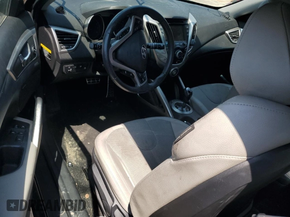 2012 Hyundai Veloster w/Black Int with VIN KMHTC6AD6CU080650, listed as a Copart auction lot 57844255 with Not provided miles and Salvage title. Bid and sale history available at DreamBid. Image 8.