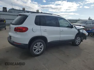2017 Volkswagen Tiguan S with VIN WVGAV7AX9HK017871, listed as a Copart auction lot 48767785 with 49,608 mi miles and Salvage Title. Bid and sale history available at DreamBid. Image 3.