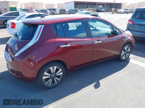 2016 Nissan LEAF SL with VIN 1N4BZ0CP6GC312099, listed as a IAAI auction lot 41799303 with 81,827 mi miles. Bid and sale history available at carsss.com. Image 4.