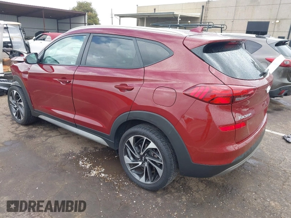 2019 Hyundai Tucson SEL with VIN KM8J33ALXKU855608, listed as a IAAI auction lot 41906199 with 52,741 mi miles. Bid and sale history available at carsss.com. Image 3.