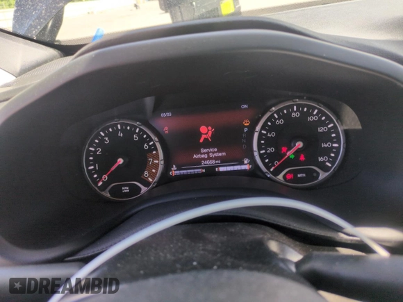2021 Jeep Renegade Trailhawk with VIN ZACNJDC13MPM09881, listed as a Copart auction lot 57491455 with 24,668 mi miles and Salvage title. Bid and sale history available at DreamBid. Image 9.