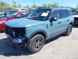 2023 Ford Bronco Sport Big Bend z VIN 3FMCR9B63PRD63519, wystawiony jako IAAI lot #42224896 z przebiegiem 33 975 mil mil oraz . Historia ofert i sprzedaży dostępna na DreamBid. Obrazek 2.