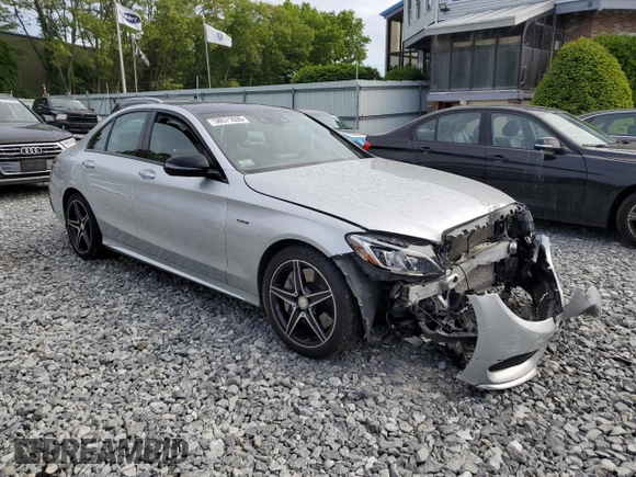 2016 Mercedes-Benz C 450 AMG with VIN 55SWF6EB0GU128609, listed as a Copart auction lot 58571635 with Not provided miles and Salvage title. Bid and sale history available at DreamBid. Image 4.