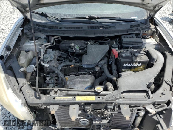 2013 Nissan Rogue S with VIN JN8AS5MTXDW515689, listed as a Copart auction lot 53549075 with 129,416 mi miles and Salvage Title. Bid and sale history available at carsss.com. Image 12.