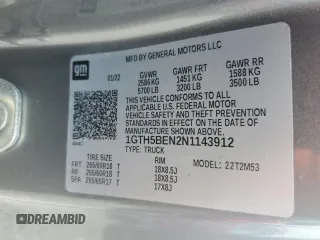 2022 GMC Canyon 2WD Elevation Standard with VIN 1GTH5BEN2N1143912, listed as a Copart auction lot 46196195 with 54,410 mi miles and Non Repairable. Bid and sale history available at carsss.com. Image 12.
