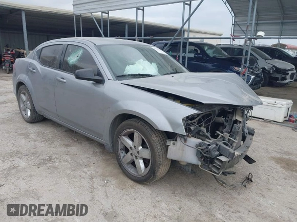 2014 Dodge Avenger SE with VIN 1C3CDZAB8EN180915, listed as a IAAI auction lot 41680141 with 147,575 mi miles. Bid and sale history available at carsss.com. Image 1.