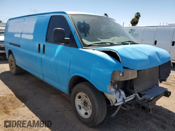 2021 Chevrolet Express Cargo with VIN 1GCWGBFPXM1187527, listed as a Copart auction lot 53276015 with 81,429 mi miles and Salvage title. Bid and sale history available at DreamBid. Image 4.