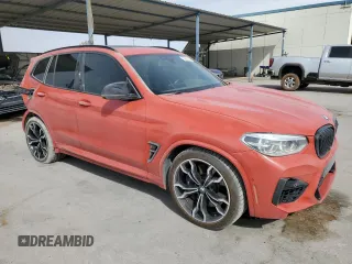 2020 BMW X3 M Competition with VIN 5YMTS0C07LLT11082, listed as a Copart auction lot 50587255 with 64,948 mi miles and Salvage Title. Bid and sale history available at carsss.com. Image 4.