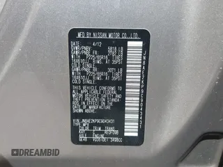 2012 Nissan Quest SL with VIN JN8AE2KP9C9043431, listed as a IAAI auction lot 41864134 with 186,514 mi miles. Bid and sale history available at carsss.com. Image 9.