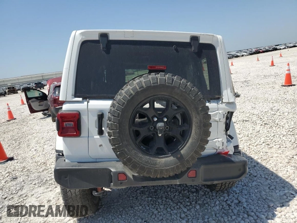 2018 Jeep Wrangler Unlimited Sahara with VIN 1C4HJXEG5JW294430, listed as a Copart auction lot 52487495 with 86,609 mi miles and Salvage title. Bid and sale history available at DreamBid. Image 6.