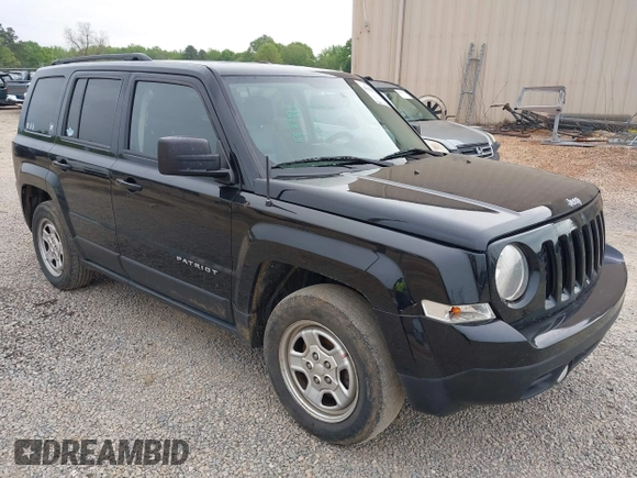 2016 Jeep Patriot Sport with VIN 1C4NJPBA8GD537851, listed as a IAAI auction lot 41996772 with 155,676 mi miles. Bid and sale history available at carsss.com. Image 1.