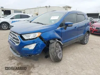 2020 Ford EcoSport Titanium z VIN MAJ6S3KL5LC313843, wystawiony jako IAAI lot #42029332 z przebiegiem 61 412 mil mil oraz . Historia ofert i sprzedaży dostępna na DreamBid. Obrazek 2.